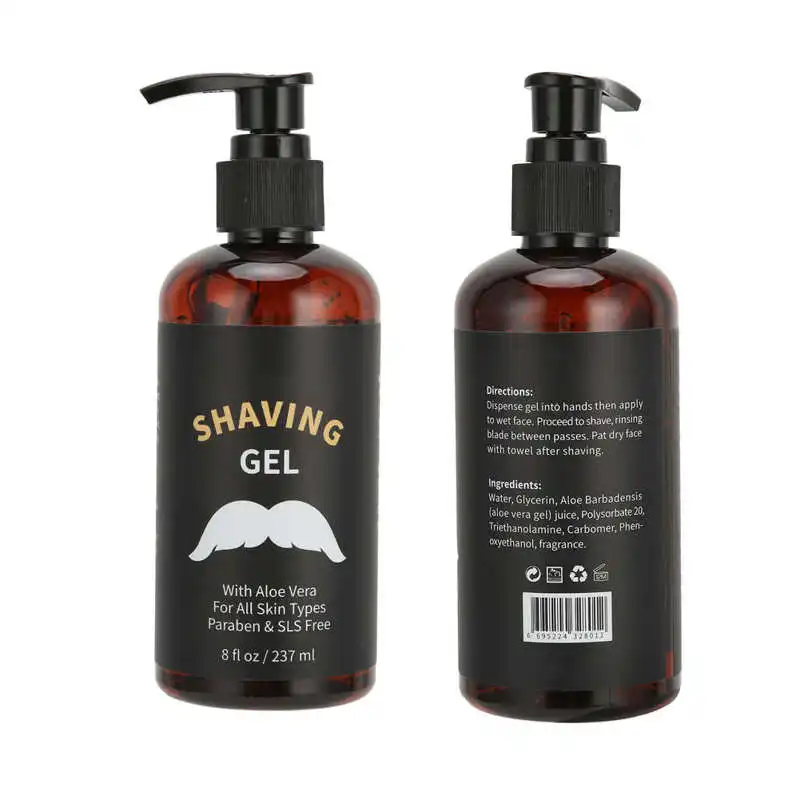 

Men Cream Men's Shave Gel Soften Beard Moisturizing Against Irritation Protect Skin Refreshing Gel 237ML