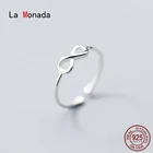 Женское кольцо La Monada Infinite Eight, минималистичное серебряное кольцо с изменяемым размером, серебро 925 пробы