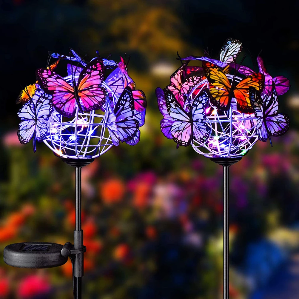

Butterflies Solar Led Lights Garden Stake Outdoor Butterfly Lawn Lamps Solar Garden Lawn Landscape Pathway Lights Decoration