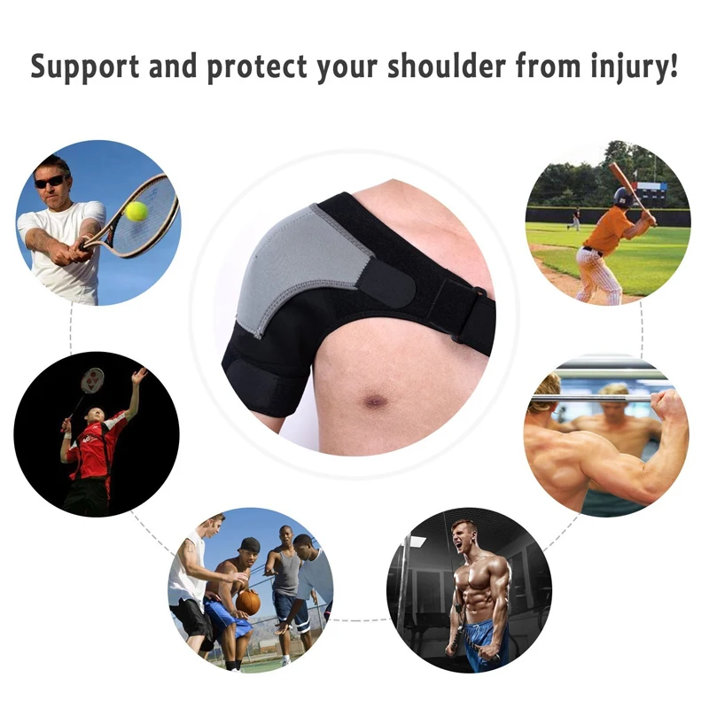1Pcs Shoulder Brace Adjustable Support With Pressure Pad For Injury Prevention Sprain Soreness Tendinitis | Дом и сад