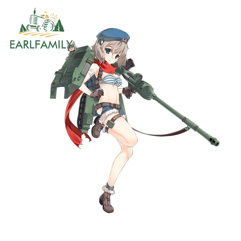 

EARLFAMILY 13cm x 11.8cm for Anime Girl Car Stickers Anime Motorcycle Decal Campervan Car Accessoires Funny Surfboard Sticker