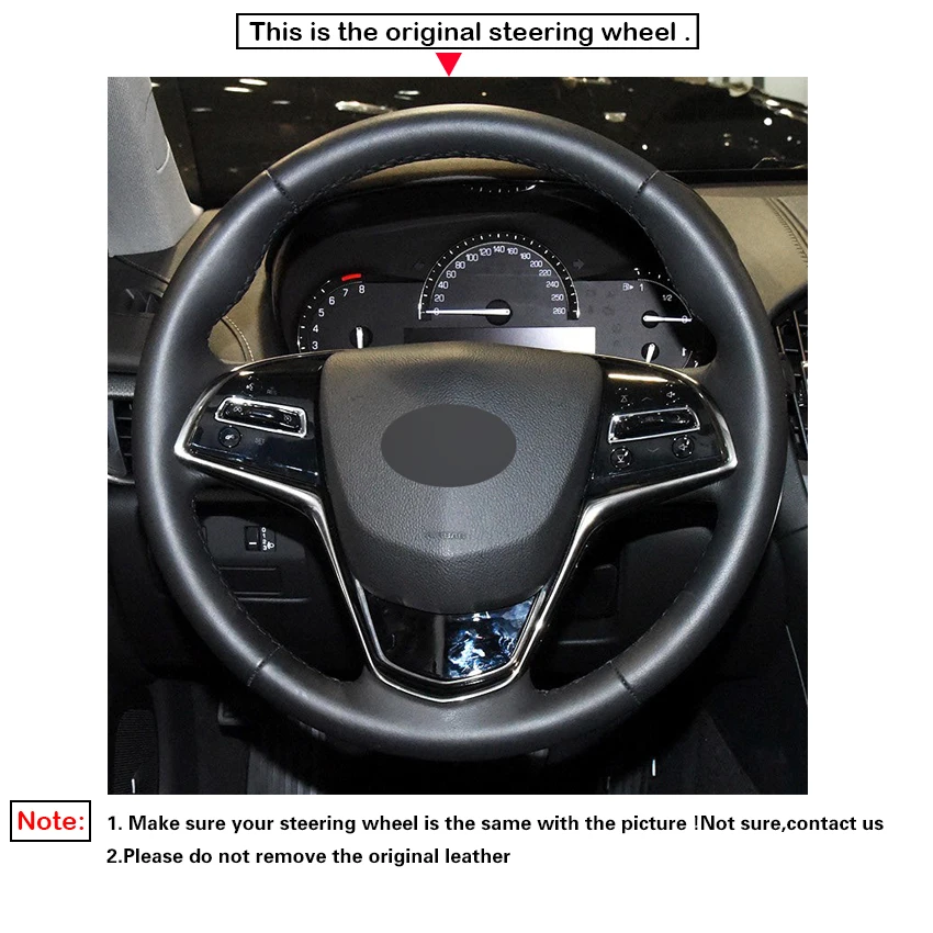 LQTENLEO черная высококачественная замша для поделок Cadillac ATS чехол рулевого колеса