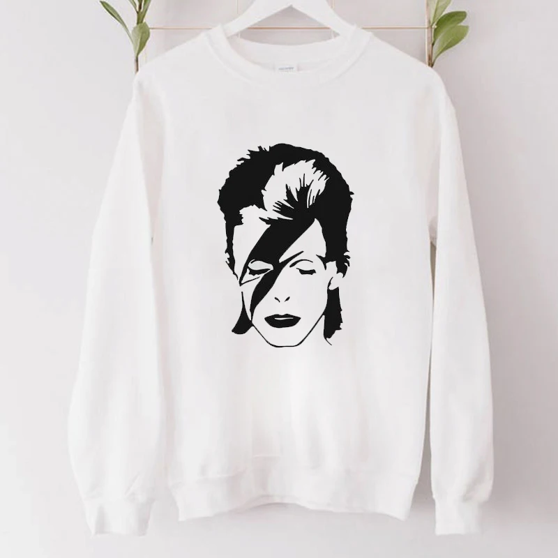 

David Bowie sweatshirt Casual print unisex pullover unisex clothing