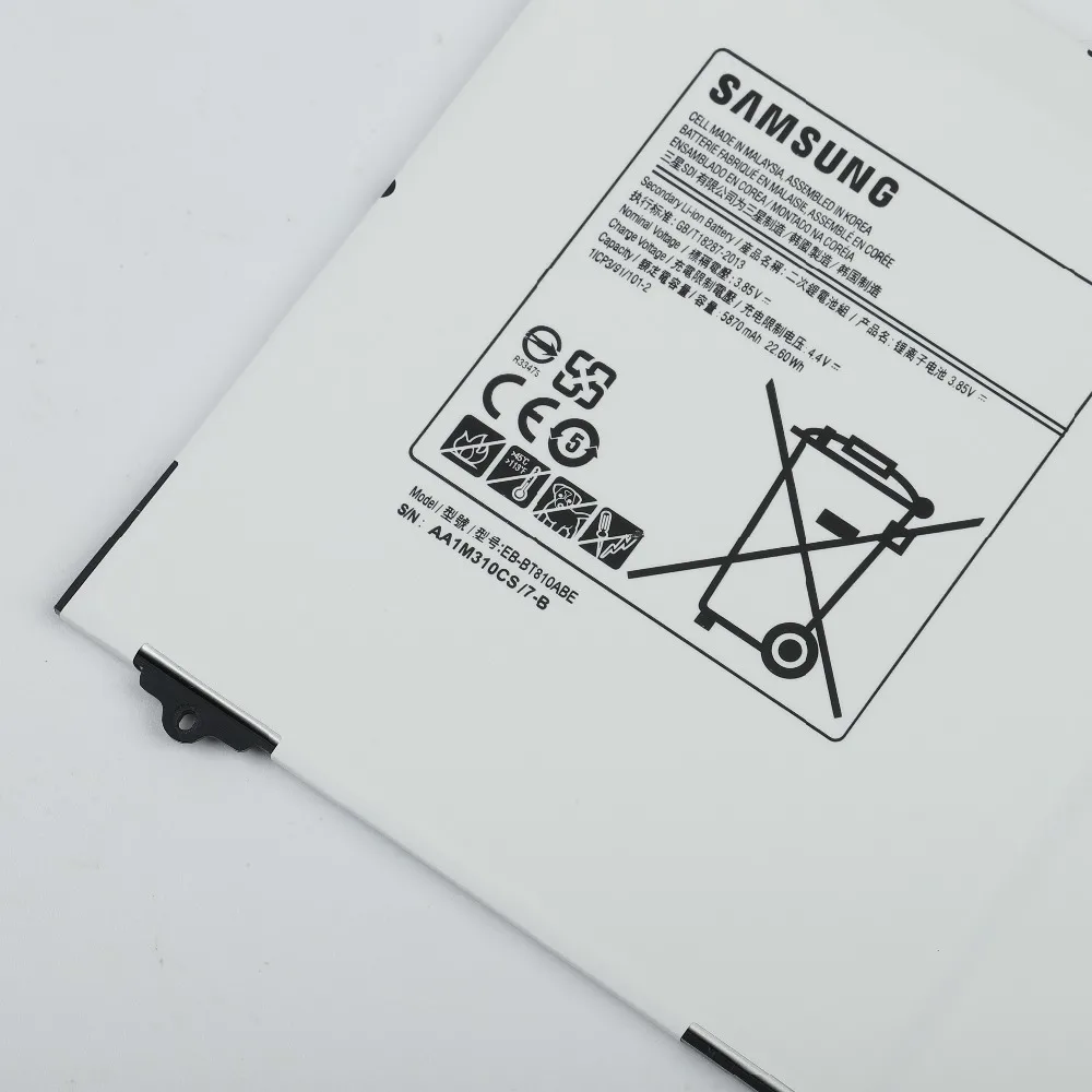 Для Galaxy Tab S2 9 7 T815C T813 T815 T819C SM-T815 SM-T810 SM-T817A Оригинальная Замена Samsung батарея EB-BT810ABE 5870