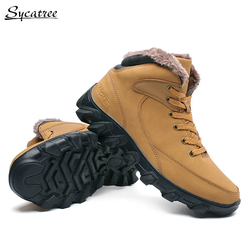 Sycatree/мужские уличные ботинки больших размеров мужские зимние меховые кроссовки