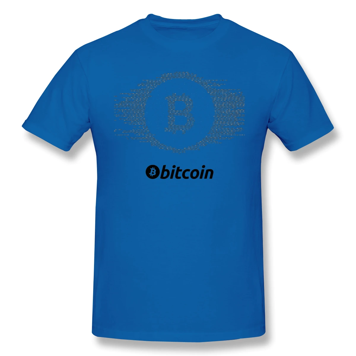 

B Design Homme T-Shirt Bitcoin Tees Pure Cotton Oversized Short Sleeve