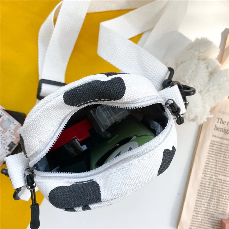 Сумка-мессенджер Женская холщовая модный простой однотонный саквояж на плечо