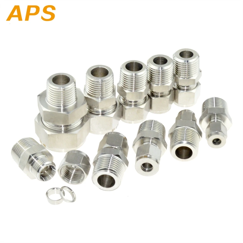 Компрессионный Соединитель с двойным наконечником 8 мм 10 12 1/4 1/2 трубка 1/8 &quot1/2&quot