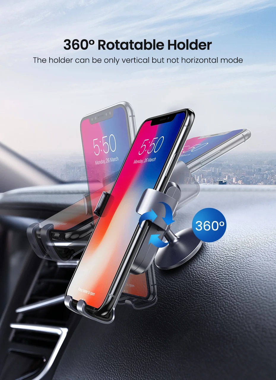 Ugreen держатель телефона для мобильного телефона в автомобиле для iPhone XR Авто сотовая поддержка приборной панели держатель стенд смартфон гравитационный держатель
