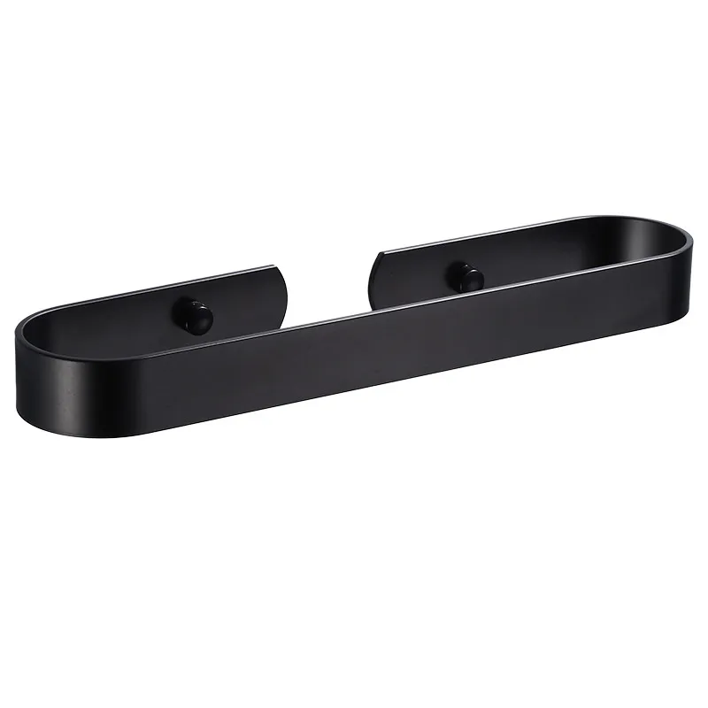 Алюминиевая вешалка для полотенец ванной комнаты настенная черная