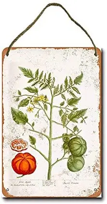 

Metal Sign 8x12 Inch 1737 Tomato Botany Plate Wall Decor Hanging Sign