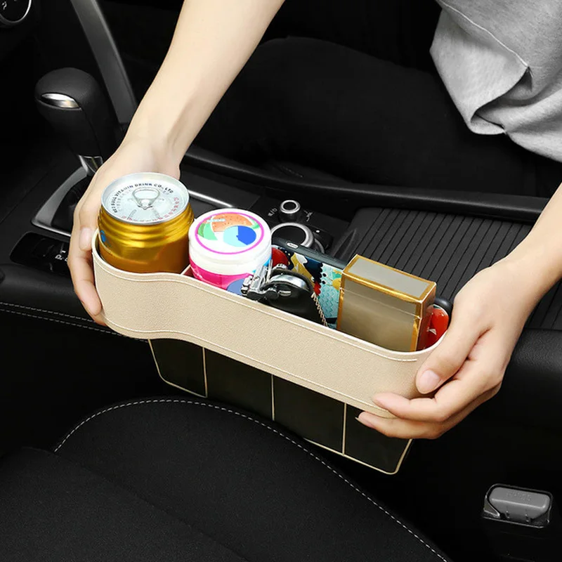 1PCS Car Seat Slit Gap Storage Boxes ABS Catcher Box Waterproof Pocket Organizer Phone Cup Holder | Автомобили и мотоциклы