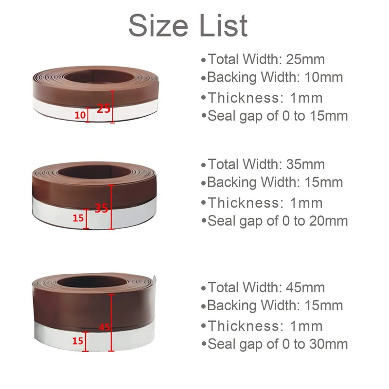 Уплотнительная лента из силиконовой резины Ширина 25/35/45 мм самоклеящаяся