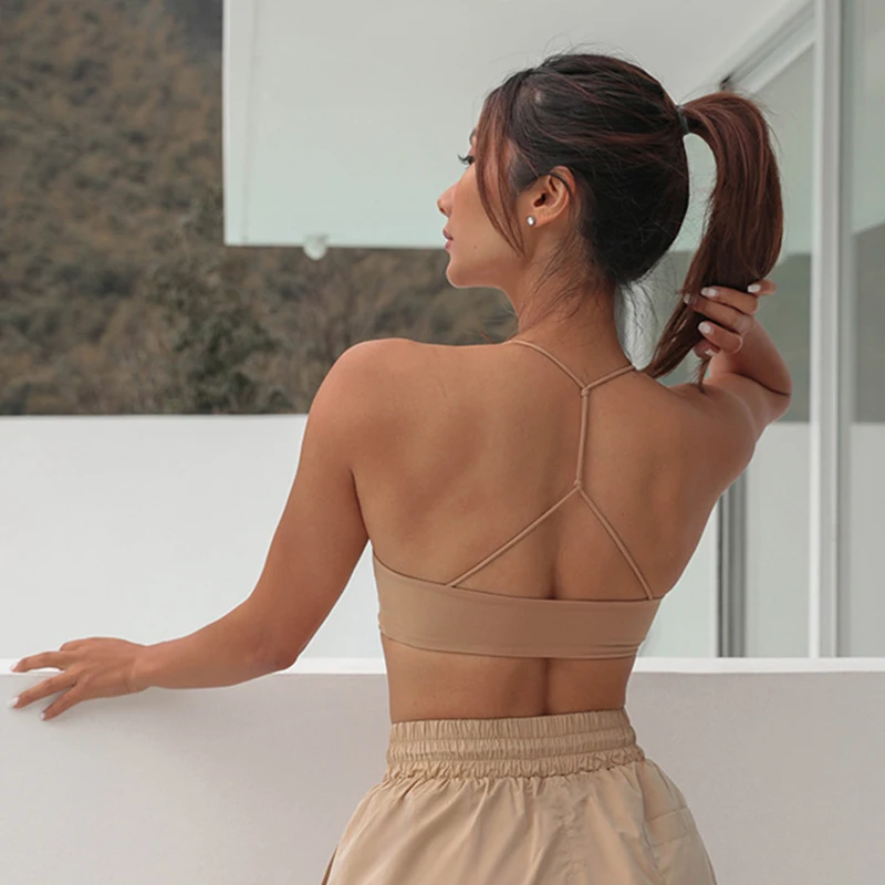 

R&W Sexy Yoga Sports Gym Beach Soothing Bras Women Dancing Vest Sleeveless Bra Tops Workout Outdoor Underwear Running Exercise