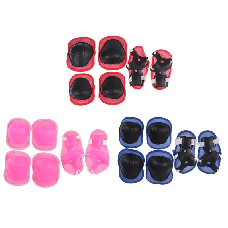 

6pc/set Protective Gear Set Elbow pads Bicycle Skateboard Ice Skate Knee Protector For Adult Kids Gift Adjustable Skating