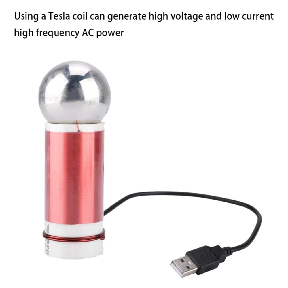 

Mini Tesla Coil for Physical Wireless Transmission Experiments Test DIY DC 5V 1W Super Mini Self Excitation