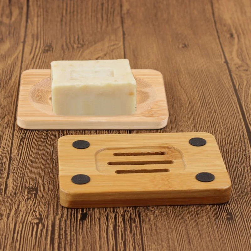 

C90D Natural Wood Shower Soap Tray Dish Storage Holder Plate Bathroom Soap Water Filter Dishes Case Container