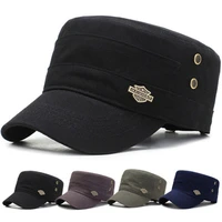 2020 selling men military cap summer autumn casual cadet hat washed cotton flat top gorras female vintage army casquette bone