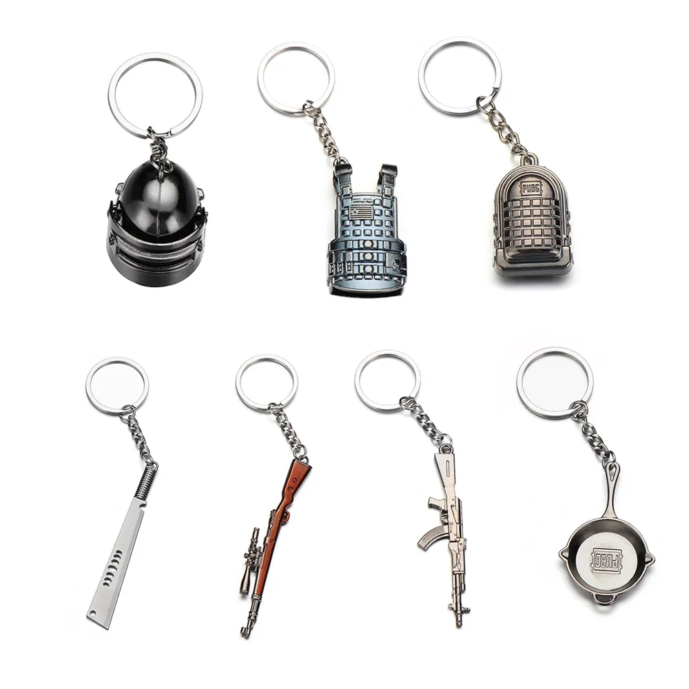 1 шт. имитационная модель Медь брелок шлем и Пистолеты 98K для фанатов игры брелки