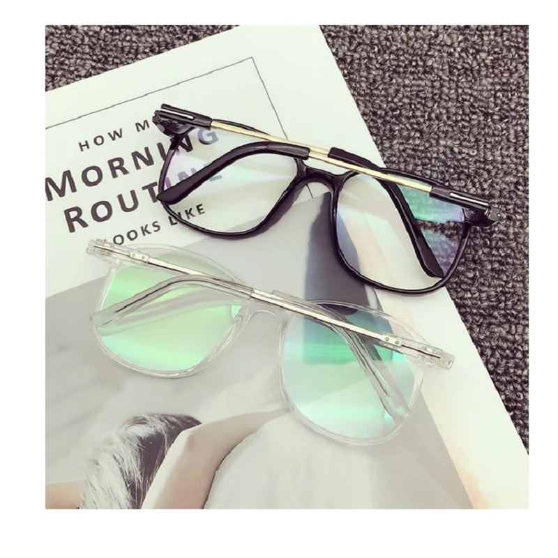 Летние Новые корейские модные простые прозрачные солнцезащитные очки ulzzang