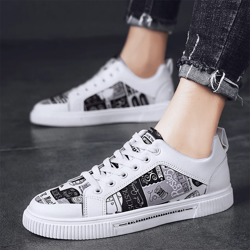 

Summer/Autumn Women Shoes Unisex 2021 Fashion Graffiti PU Canvas Flat With Sneakers Casual Chaussure Femme Plus Size Colorful