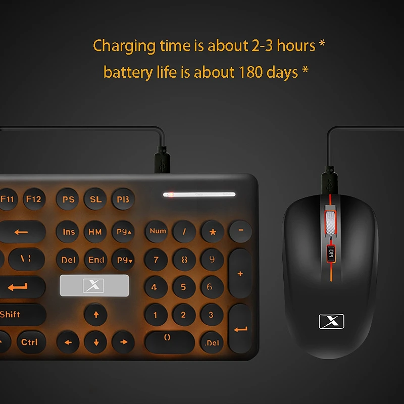 N528 клавиатура и мышь Набор беспроводной манипулятор игровой светильник