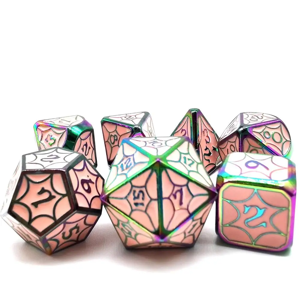 Туманность игральные кости DnD набор Dados Dobbelstenen многогранные металлические кубики