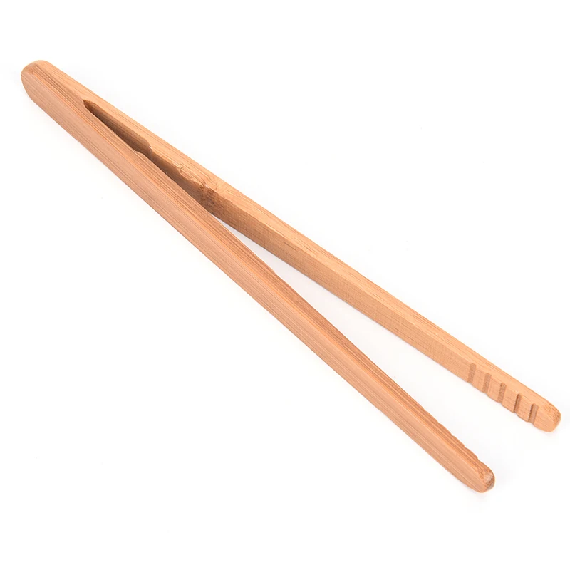 

1PC Tea Clips 18cm Bamboo Tweezers Wood Color Textured Bamboo Kongfu Tea Utensil Tweezers