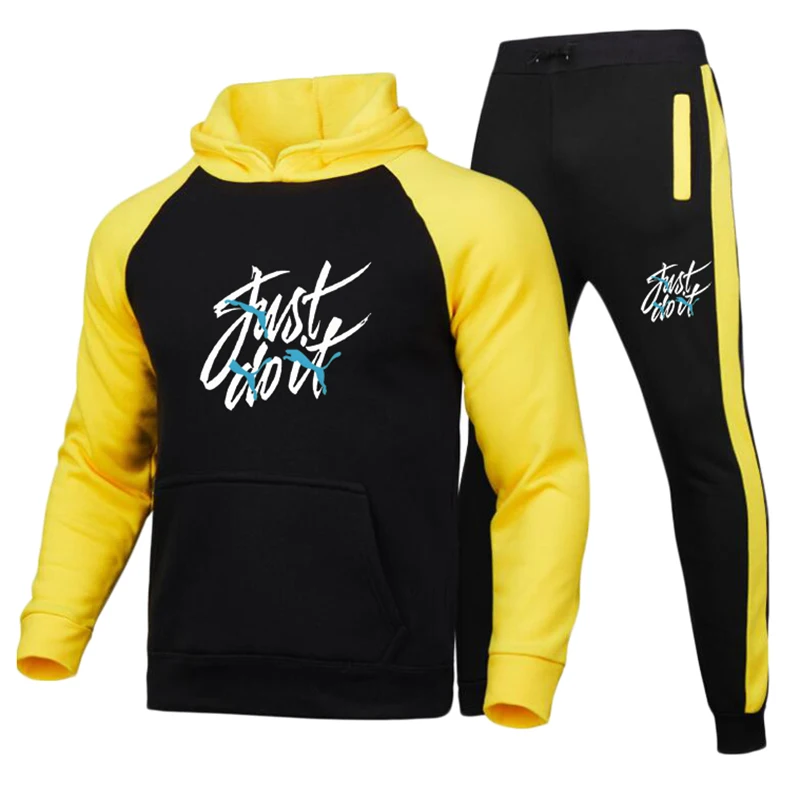 

2021 new men's fashion element printing casual loose suit lovers warm men's multicolor available