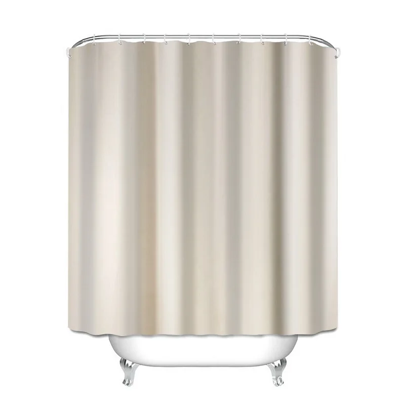 

Inyahome White Shower Curtain with Hooks Soap Resistant Waterproof Bathroom DecorMachine Washable Polyester Fabric Bath Curtain