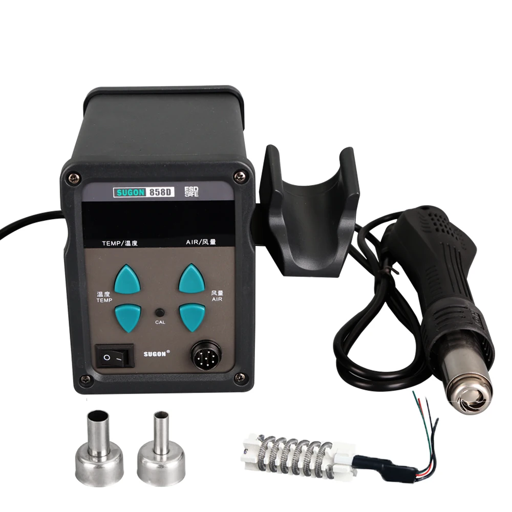 Тепловая станция SUGON 858D тепловая пушка BGA наладочная 700 Вт с цифровым дисплеем