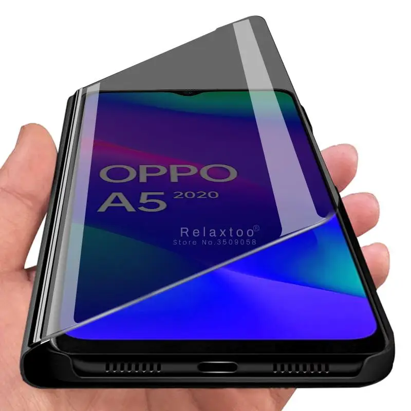 Умный зеркальный флип-чехол для oppo a5 2020 чехол s a9 чехол-книжка с подставкой a 5 9 5a 9a