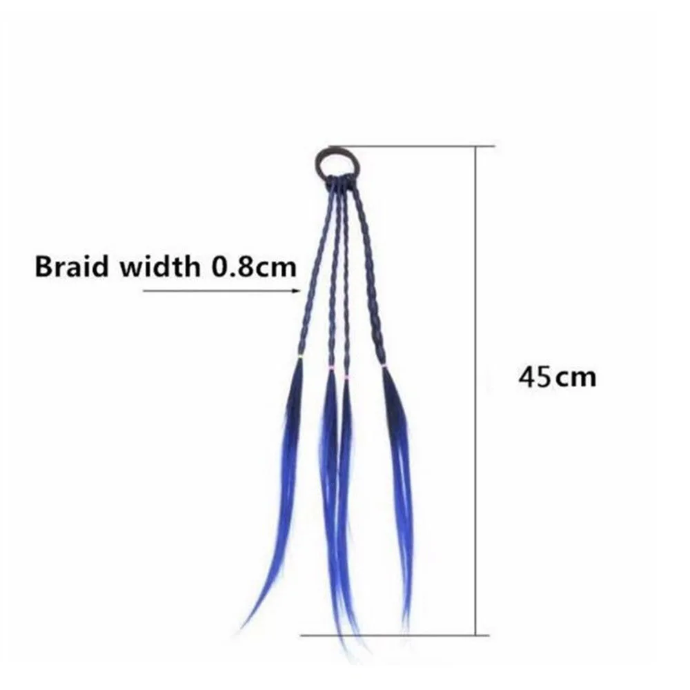 

Multicolor Braided Hair Accessories Girls Twist Braid Rope Simple Rubber Band Headband Kids Wig