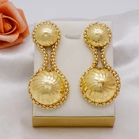 2022 fashion jewelry gold color earrings for women geometric earrings dangle drop earring african wedding bridal party gifts