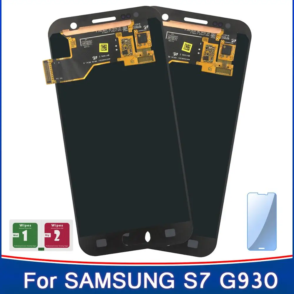 Дисплей Amoled с регулируемой яркостью для Samsung Galaxy S7 G930A G930F 2 шт.|Экраны мобильных