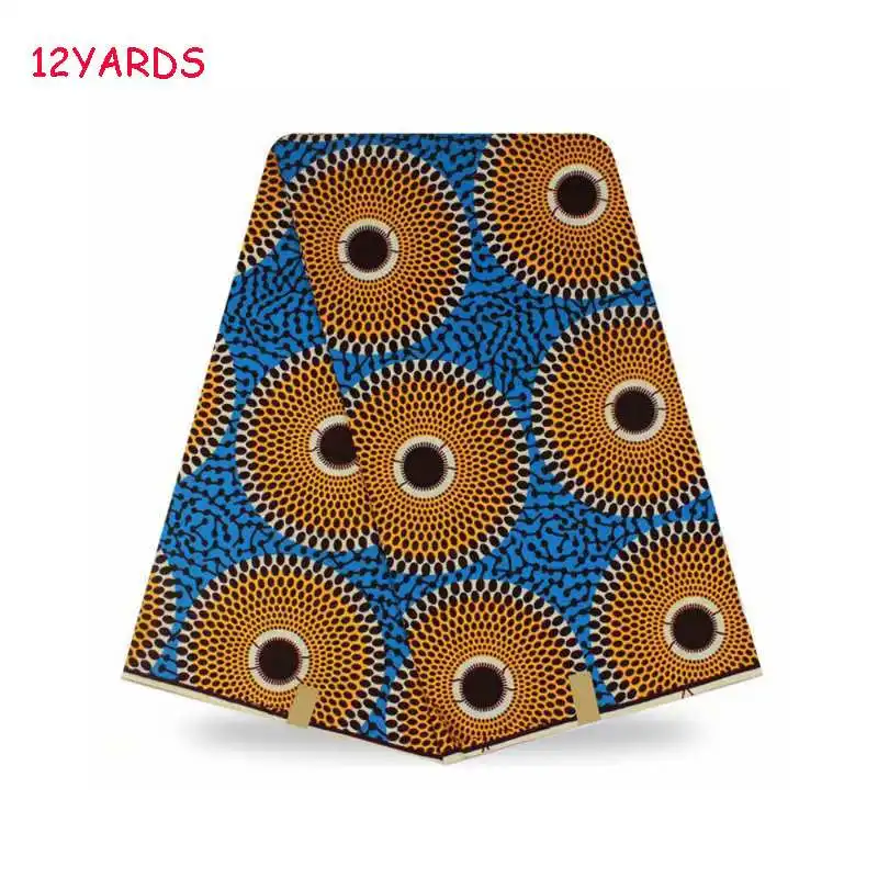 Горячая распродажа! Kente восковая ткань настоящий мягкий воск хлопок африканская восковая печать ткани 12 ярдов голландский воск стиль для шитья