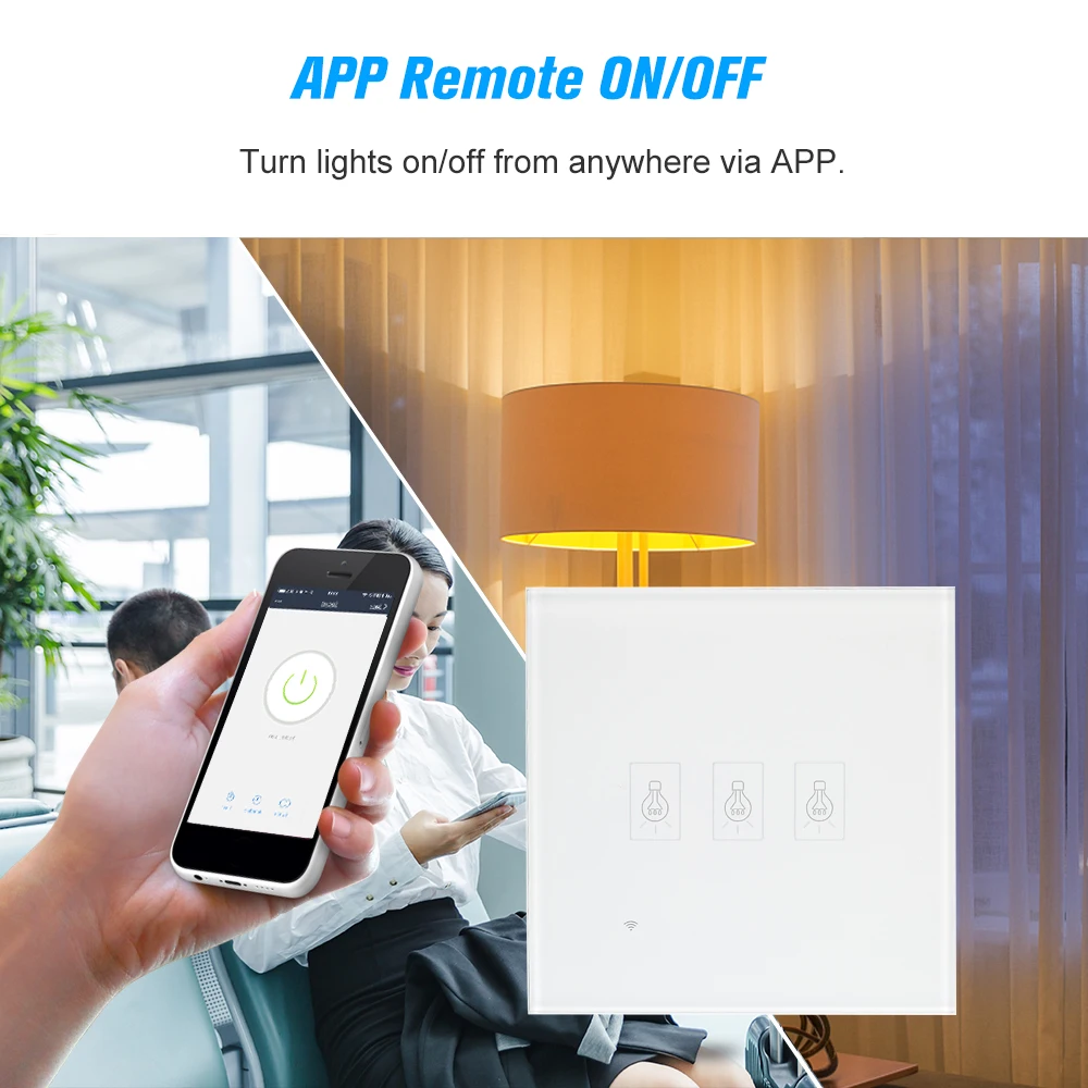 Интеллектуальный выключатель света SONOFF ЕС Smart Wi Fi настенный светильник сенсорный