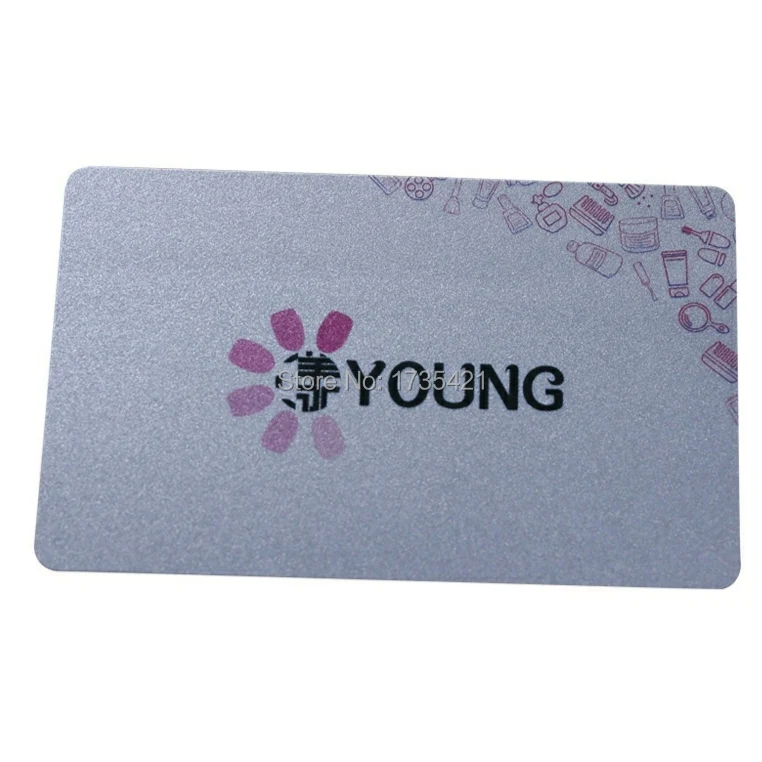 Cheap price pvc gold/silver hot stamping embossed foil printing membership name card Cheap price