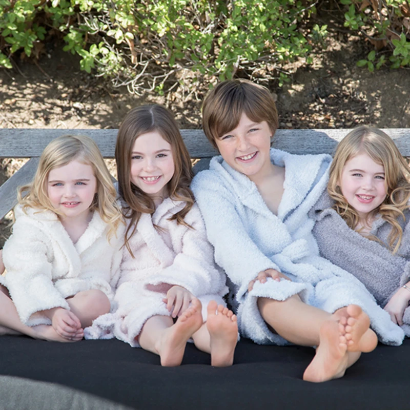 Халат детский супермягкий с капюшоном ночная рубашка халаты домашняя одежда для