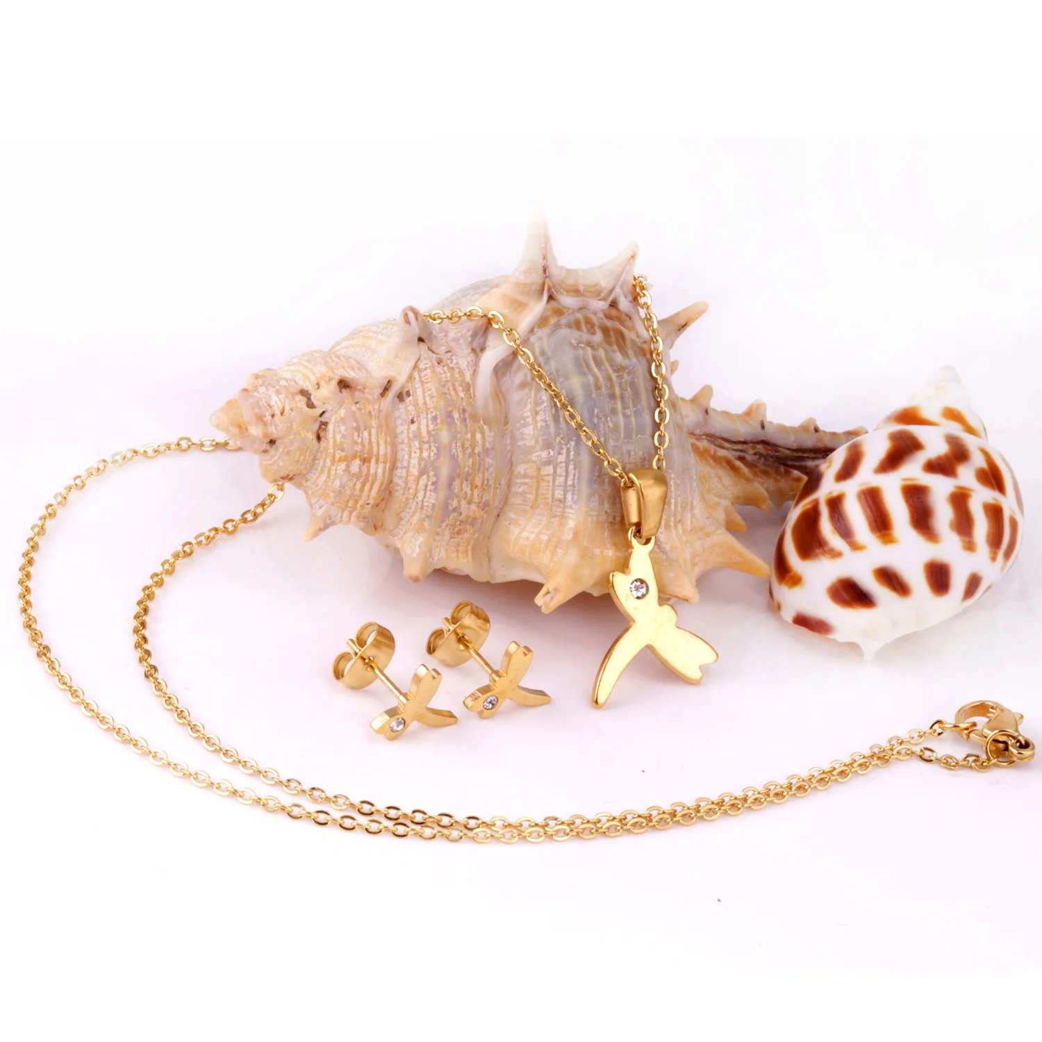 Комплект ювелирных изделий LUXUSTEEL Африканская женщина нержавеющая сталь золотой