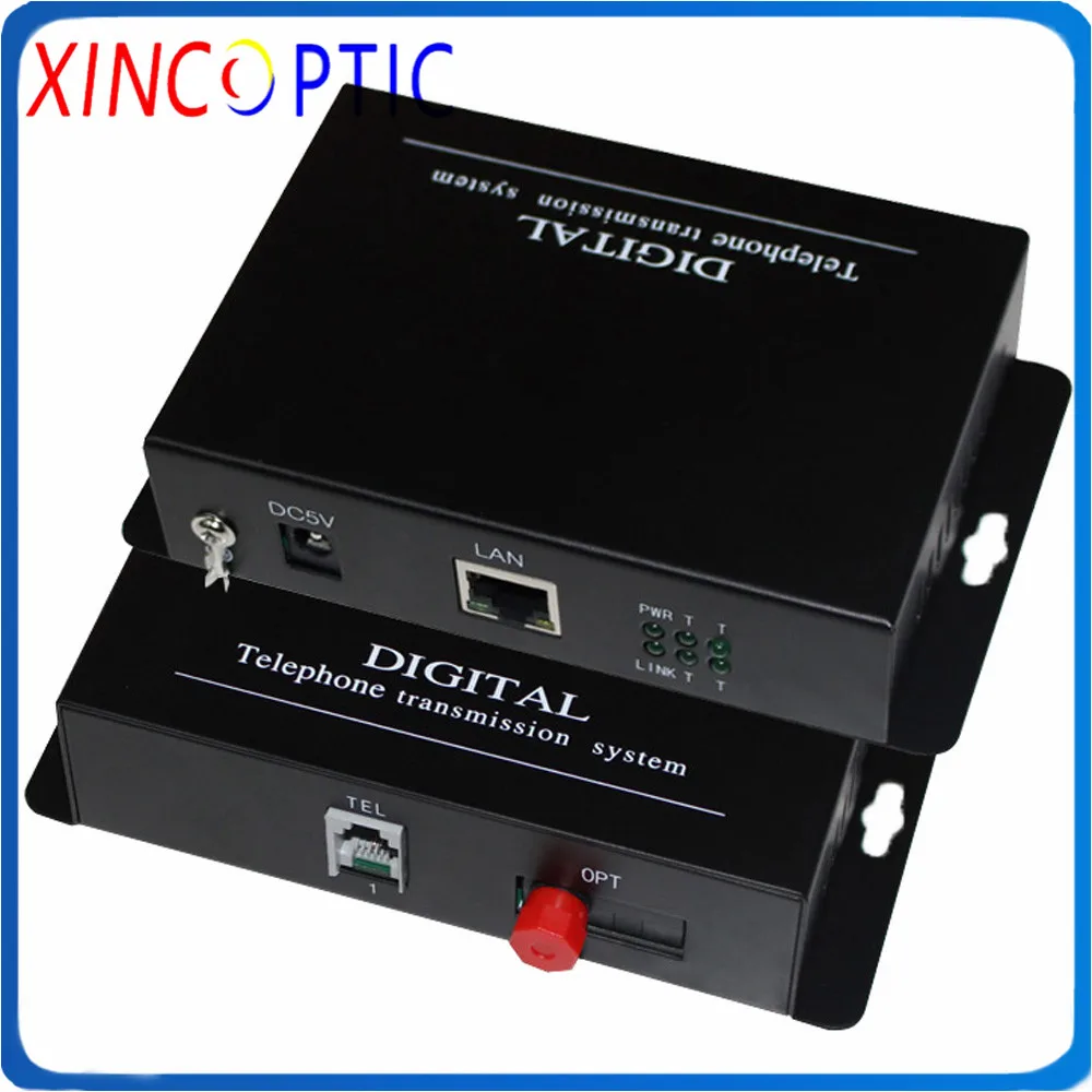 1Ch телефон к оптоволоконному конвертеру PCM голоса по волоконно-оптическому медиа