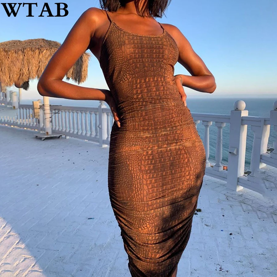 WTAN/осеннее модное стрейчевое тонкое мини-платье со змеиным принтом женские