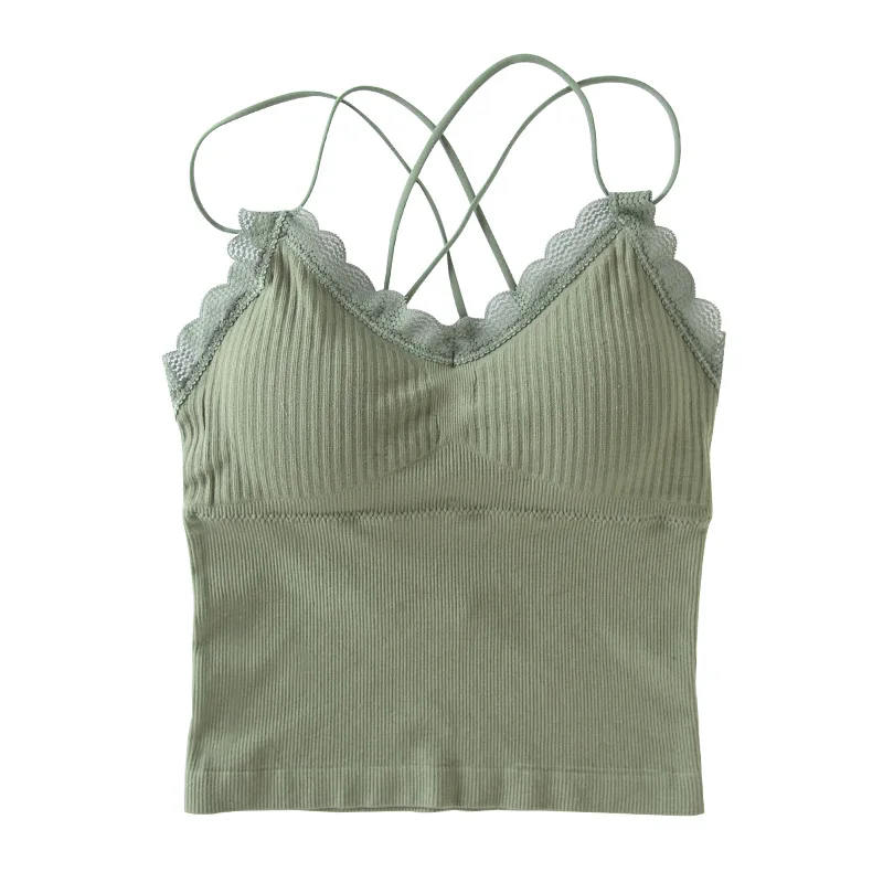 Длинные бесшовный бюстгальтер жилет для Для женщин Красота со скрещиванием