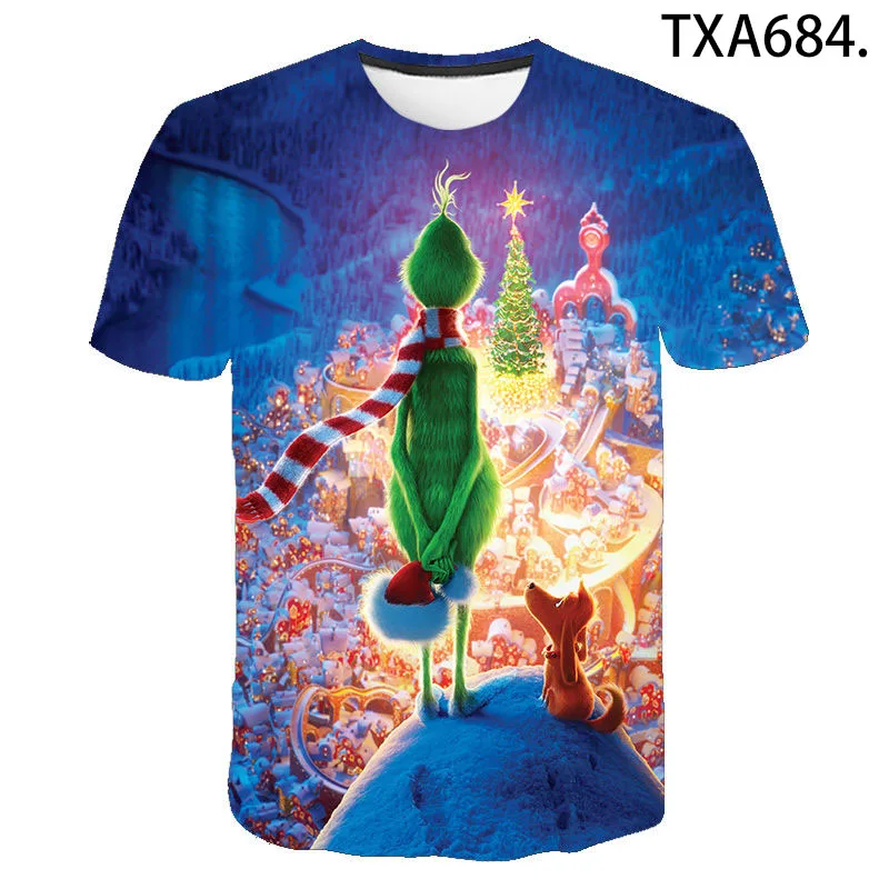

New The Grinch T Shirt Men Women Children 3D Printed T-shirts Casual Boy Girl Kids Summer Fashion Streetwear Cool Tops Tee