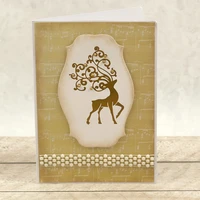 cute animal reindeer metal hot foil plates new 2020 for diy scrapbooking letterpress embossing cards making crafts supplies