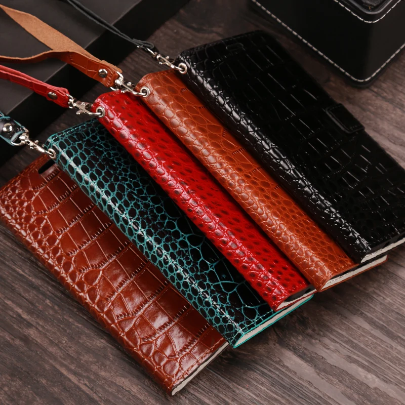 

Luxury Phone Case For iPhone 6 6S 7 8 Plus 11 Pro X Xs Max Case Crocodile texture Lanyard Flip Cover For 6p 6sp 7p 8p case