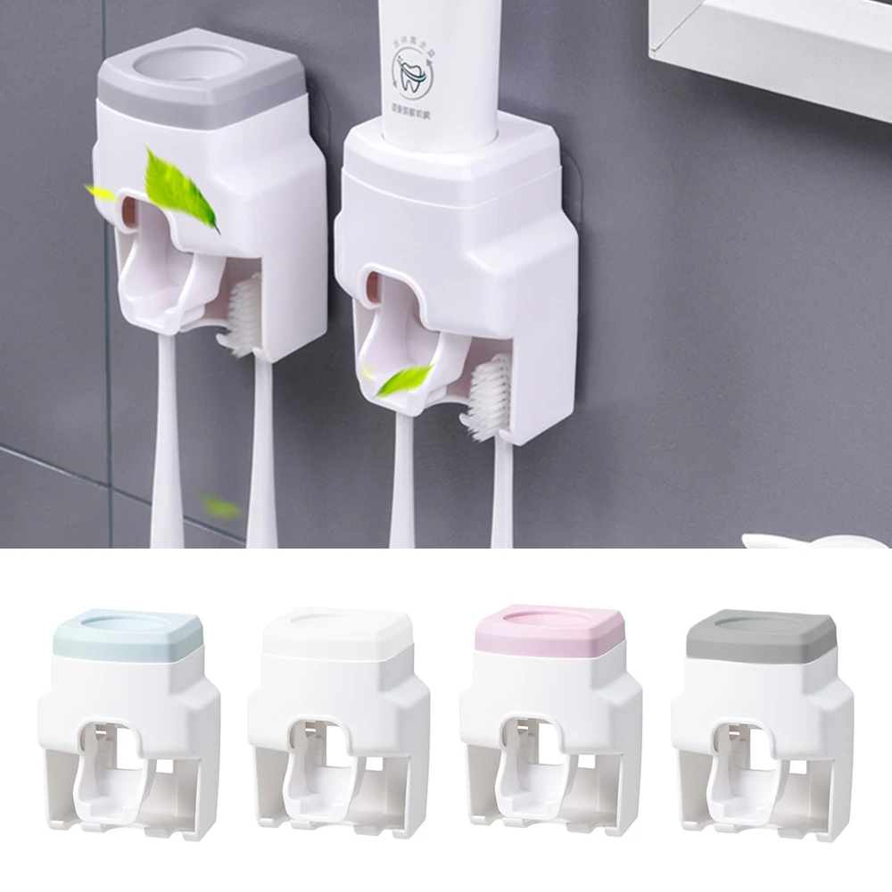 Automatic Toothpaste Dispenser Set with Wall Mounted Kids Hands Free Squeezer for bathroom | Дом и сад