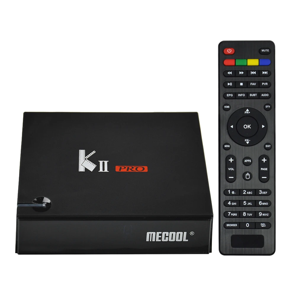 MECOOL Кии PRO Android ТВ коробка DVB S2 T2 C Amlogic S905D Quad core 2 Гб оперативной памяти 16 встроенной