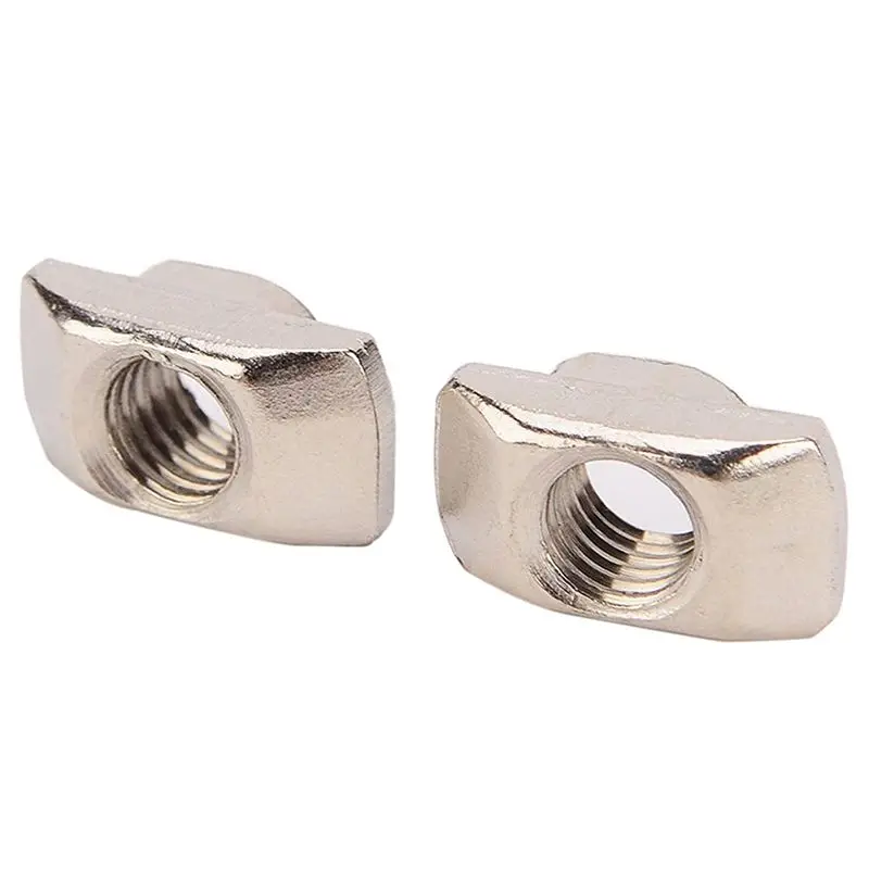50PCS M5 Hammer Nut Aluminum Connector T Fastener Sliding Nickel Plated Carbon Steel For 3030 Profile | Обустройство дома