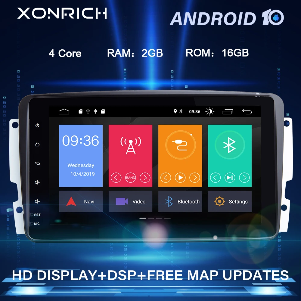 2 ГБ Din Android 10 Автомобильный мультимедийный плеер для W203 Mercedes Benz Vito W639 W168 Vaneo Clk W209 W210